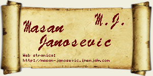 Mašan Janošević vizit kartica